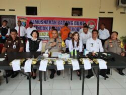Polres Sergai Musnahkan Barang Bukti Sabu