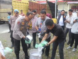 Polres Langkat Musnahkan Barang Bukti Sabu