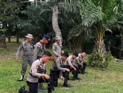 Personil Polres Padangsidimpuan dan Brimob Gelar Latihan Bersama