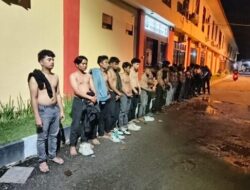 Polresta Deli Serdang Amankan 21 Anggota Genk Motor