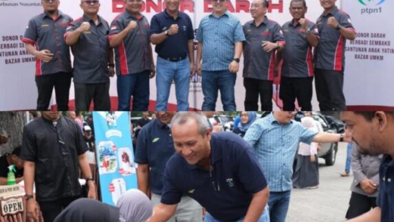 Berbagi, Bazar dan Donor Darah Warnai Peringatan Setahun Transformasi PTPN 1