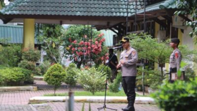 Kapolres Langkat Pimpin Apel Pengamanan Rapat Rekapitulasi Suara