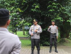 Kapolres Langkat Pimpin Apel Pengamanan Rekapitulasi Suara
