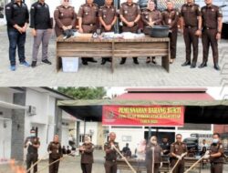Kejari Tanjungbalai Musnahkan Barang Bukti