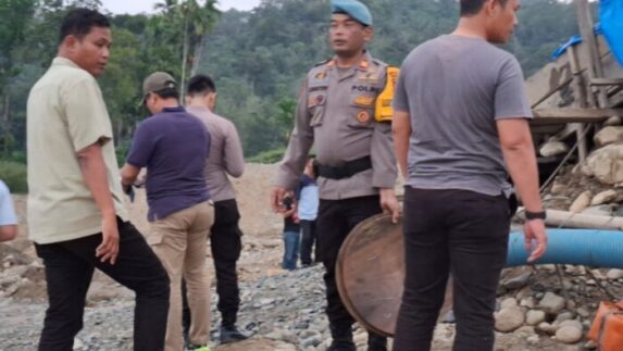 Polres Madina Hentikan Operasional Tambang Emas Ilegal