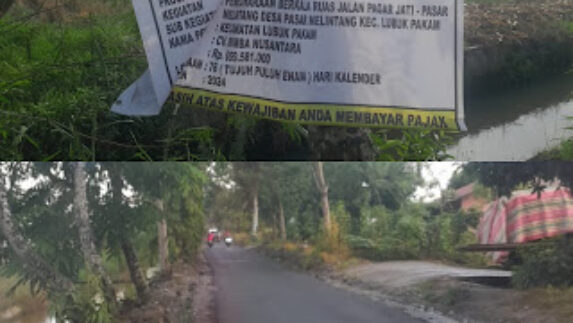 Proyek Pengerjaan Jalan Pasar Melintang Pagar Jati Lubuk Pakam Dipertanyakan