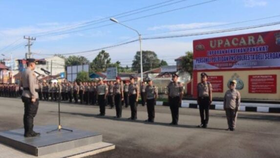 71 Personil Polresta Deli Serdang Naik Pangkat