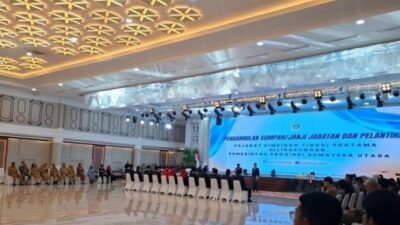 Hari Pertama Kerja, Wagubsu Lantik 12 Pejabat Eselon II