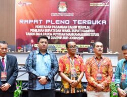 KPU Samosir Tetapkan Vandiko-Ariston sebagai Bupati-Wabup Periode 2025-2030