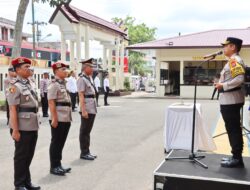 Kapolres Padangsidimpuan Pimpin Sertijab Kasat Reskrim dan Samapta