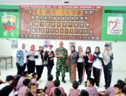 Pelajar SDN 101777 Saentis Kunjungi Museum Perjuangan TNI