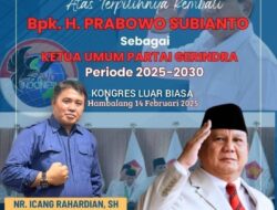 Ketum IWO Indonesia: Selamat kepada Prabowo Jadi Ketua Umum Gerindra