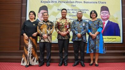 Bupati Humbahas Hadiri Sertijab Kepala BPK RI Perwakilan Sumut