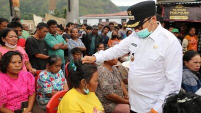 Bupati dan Wabup Taput Tinjau Lokasi Kebakaran di Pasar Muara
