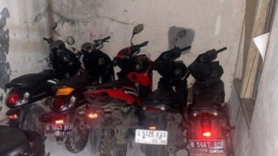 Gudang Motor Bodong Digerebek Polisi, Belasan Unit Disita