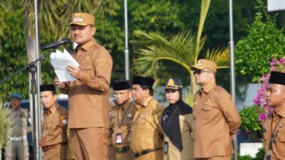 Walikota Tanjungbalai Mahyaruddin Pimpin Apel Perdana