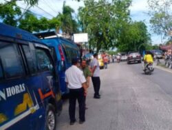 Dishub Tanjungbalai Tertibkan Angkutan Umum Parkir di Bahu Jalan