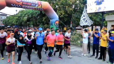 Melalui Fun Run, Polres Inhil Ajak Tingkatkan Kesadaran Bahaya Karhutla
