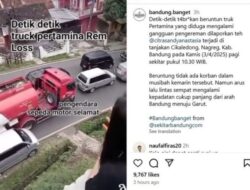 Viral, Truck Pengangkut BBM Pertamina Tabrak Sejumlah Kenderaan