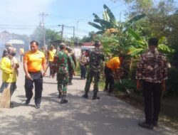 Kapolsek Tanjungpura Gelar Jum’at Bersih Bersama Forkopimca dan FKPPI