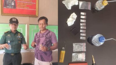 Koramil Batangtoru Gerebek Sarang Narkoba, Sabu dan Alat Isap Diamankan