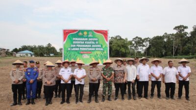 Dukung Ketahanan Pangan Nasional, Polres Sergai Tanam Jagung Kuartal III