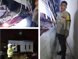Puting Beliung Porak-porandakan Puluhan Rumah di Sergai, Polsek Firdaus Tinjau Lokasi