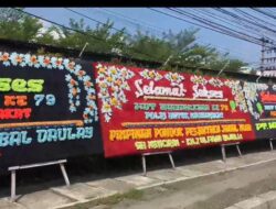 Ribuan Papan Bunga dan Videotron Warnai HUT ke-79 Bhayangkara di Sumut