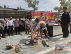 Sat Lantas Polres Sergai Musnahkan Ratusan Knalpot Brong