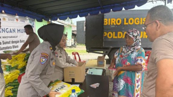 Bantu Ringankan Beban Warga, Polda Sumut Salurkan Beras SPHP Lewat GPM