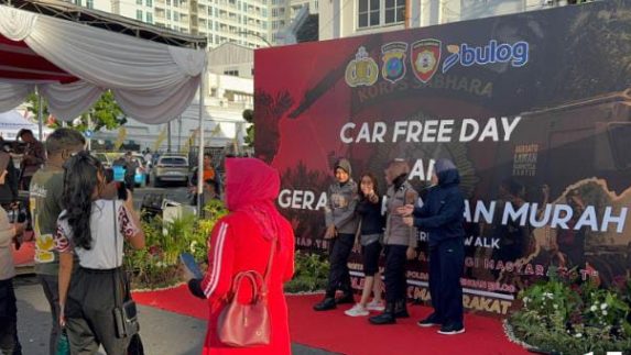 Meriahkan Car Free Day, Ditsamapta Polda Sumut Gelar GPM
