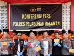Dalam Sebulan, Polres Pelabuhan Belawan Berhasil Tangkap Puluhan Pelaku Kejahatan