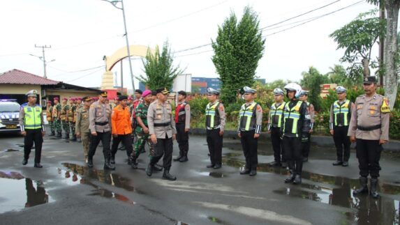 Polres Pelabuhan Belawan Gelar Apel Kesiapan Tanggap Darurat Bencana Hidrometeorologi