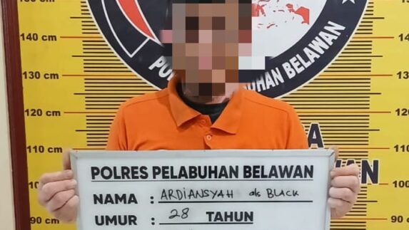 Sat Narkoba Polres Pelabuhan Belawan Ringkus Pengedar Sabu di Komplek Uka Terjun