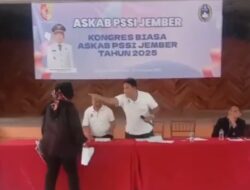Kongres Askab PSSI Jember Ricuh, “Diwarnai” Saling Gebrak Meja
