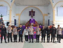 Polres Tanjungbalai dan Brimob Sterilisasi Sejumlah Gereja