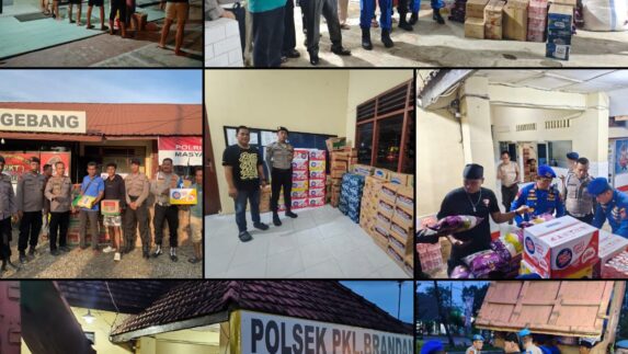 Polres Langkat Salurkan Bantuan untuk Warga Terdampak Banjir