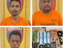 Polres Sergai Amankan 2 Pelaku dan 1 Penadah Pencurian Alat Panen