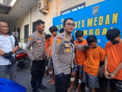 Polsek Sunggal Ringkus 7 Pelaku Begal, 5 Ditembak