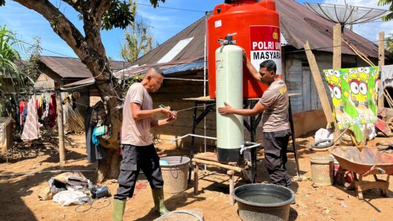 Polda Sumut Pasang Filter Nanotec untuk Kebutuhan Air Bersih Warga Hutanabolon