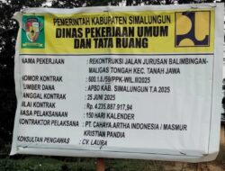 Dua Proyek Milik Dinas PUTR Simalungun Diduga Bermasalah