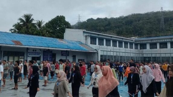 Lapas Padangsidimpuan Gelar Senam Pagi Bersama Warga Binaan