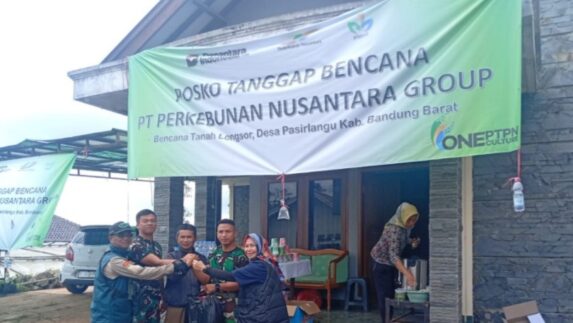 PTPN I Regional 2 Siagakan Posko Tanggap Darurat di Lokasi Bencana Longsor Pasirlangu