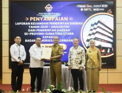 Walikota Tanjungbalai Serahkan LKPD Unaudited TA 2025 ke BPK RI Perwakilan Sumut