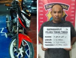 Pelaku Curanmor Tak Berkutik Dibekuk Sat Reskrim Polres Tebing Tinggi