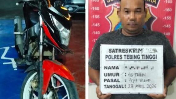 Pelaku Curanmor Tak Berkutik Dibekuk Sat Reskrim Polres Tebing Tinggi