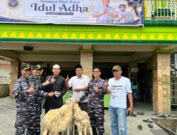 Dankodaeral I Belawan Kurban 6 Ekor Kambing di Desa Limau Manis dan Medan Sinembah