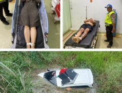 Sat Lantas Olah TKP Mobil Terjun ke Sungai di Sergai, Dua Meninggal