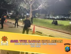 Hadirkan Rasa Aman, Brimob Polda Sumut Sisir Titik Rawan Kota Medan