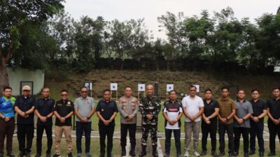 Kapolres Binjai Latihan Menembak Bersama Forkopimda